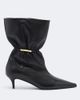 Balmain Balmain Gathered leather ankle boots - 5