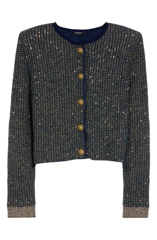 Balmain Balmain Glitter Fringe Tweed Cardigan