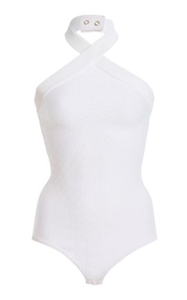 Balmain Balmain Glittered Compact Knit Bodysuit