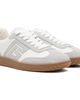 BALMAIN BALMAIN Gray & White 'Balmain Swan' Suede Sneakers - 4