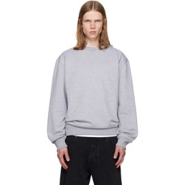 BALMAIN BALMAIN Gray Embroidered 'Balmain Paris' Sweatshirt