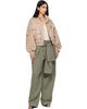 BALMAIN BALMAIN Green Twill High-Waisted Trousers - 4
