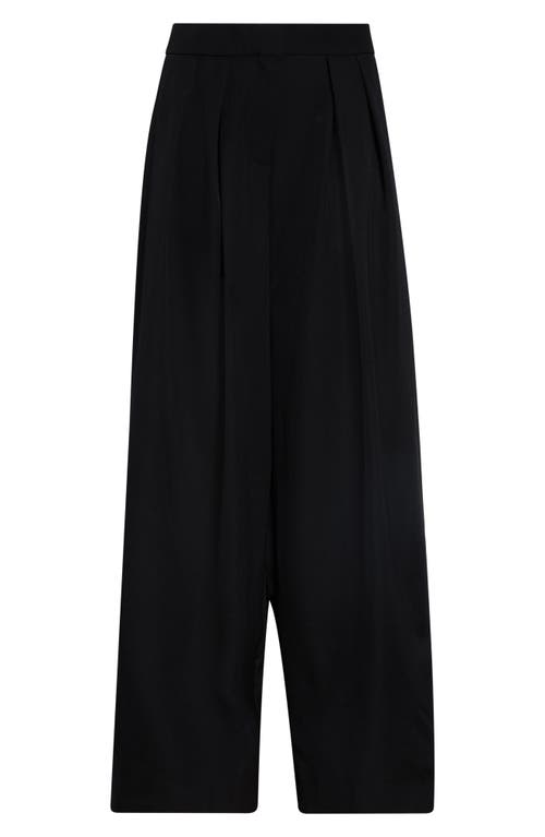 Balmain Balmain High Waist Pleat Front Grain de Poudre Wool Pants