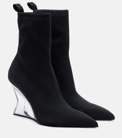 Balmain Balmain Knitted wedge ankle boots