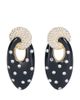 Balmain Balmain Lacquered Brass Organic Earrings with Crystals - 1