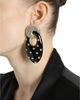 Balmain Balmain Lacquered Brass Organic Earrings with Crystals - 2