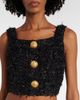 Balmain Balmain LamÃ© tweed crop top - 5