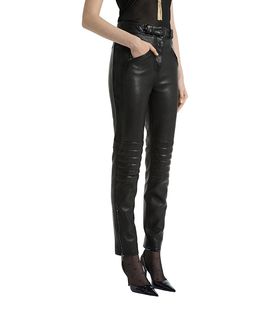 Balmain Balmain Lambskin Biker Trousers