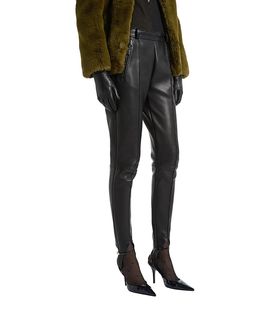 Balmain Balmain Lambskin Trousers with Stirrup