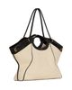 Balmain Balmain Large Tote in Smooth Leather and Canvas - 4
