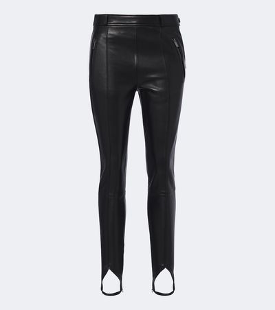 Balmain Balmain Leather stirrup leggings