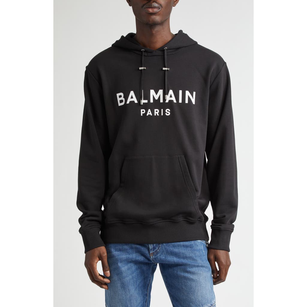 Balmain Balmain Logo Organic Cotton Graphic Hoodie