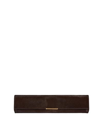 Balmain Balmain Long Clutch Bag in Pony-Effect Leather