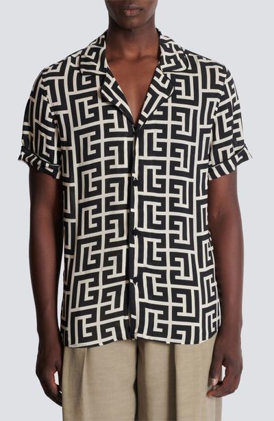 Balmain Balmain Macro Monogram Pajama Shirt