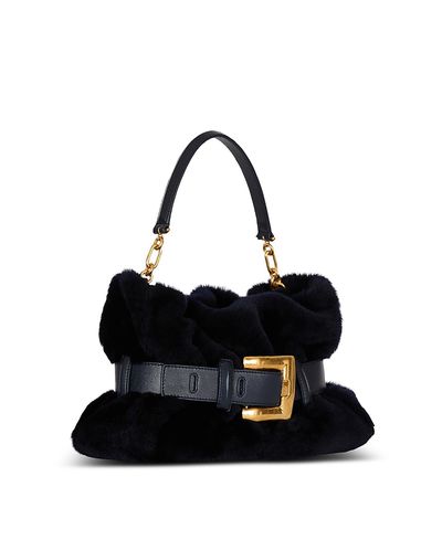 Balmain Balmain Medium Anthem Bag in Shearling