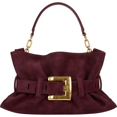 Balmain Balmain Medium Anthem suede leather bag