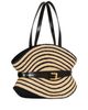 Balmain Balmain Medium Shuffle Bag in Smooth Leather and Two-Tone Raffia - 2
