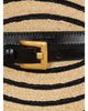 Balmain Balmain Medium Shuffle Bag in Smooth Leather and Two-Tone Raffia - 5