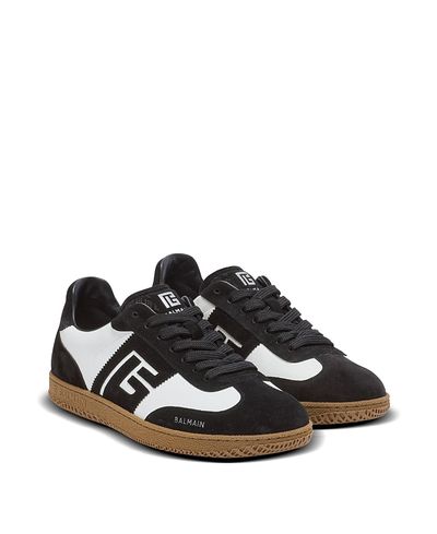 Balmain Balmain Men's Swan Trainers in Calfskin and Suede