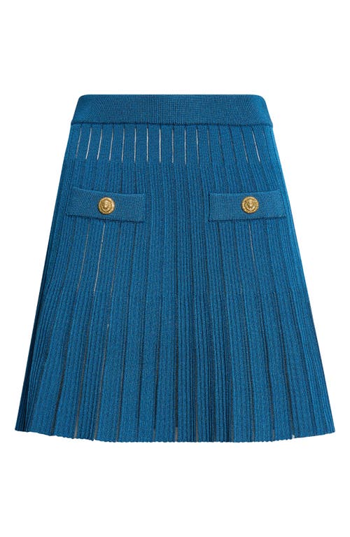 Balmain Balmain Mesh Stripe Mini Sweater Skirt