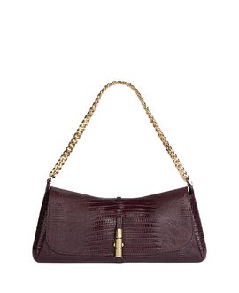 Balmain Balmain Metropolis Embossed Leather Shoulder Bag