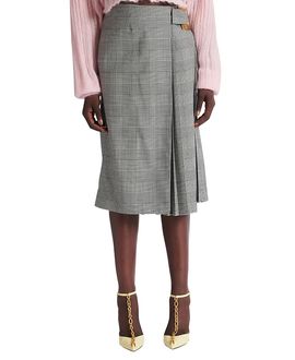 Balmain Balmain Midi Skirt with Prince of Wales Check