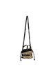 Balmain Balmain Mini Shuffle Bag in Smooth Leather and Raffia - 4