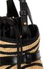 Balmain Balmain Mini Shuffle Bag in Smooth Leather and Raffia - 6