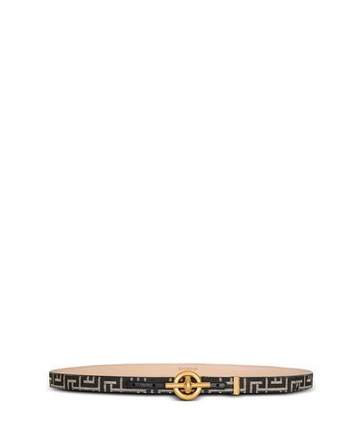 Balmain Balmain Monogram Jacquard T-Bar Belt