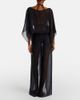 Balmain Balmain Monogram sheer silk wide-leg pants - 6