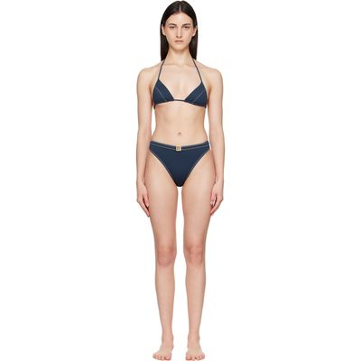 BALMAIN BALMAIN Navy Triangle High Brief Bikini