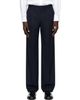 BALMAIN BALMAIN Navy Wide Pinstripe Wool Trousers - 1