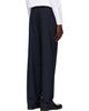 BALMAIN BALMAIN Navy Wide Pinstripe Wool Trousers - 3
