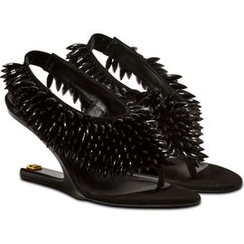 Balmain Balmain "No Wedge" beaded suede sandals