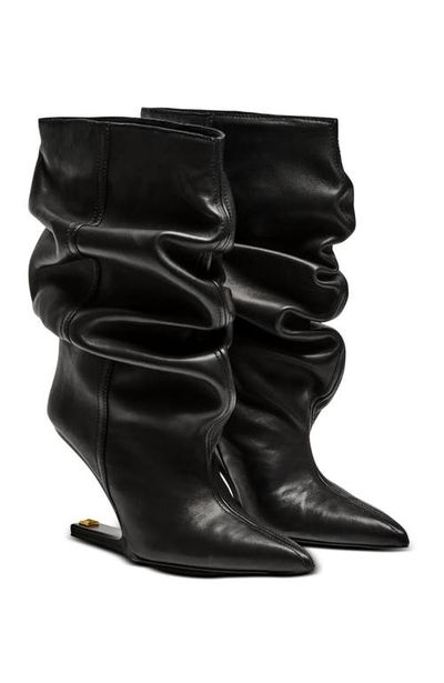 Balmain Balmain "No Wedge" smooth leather ankle boots