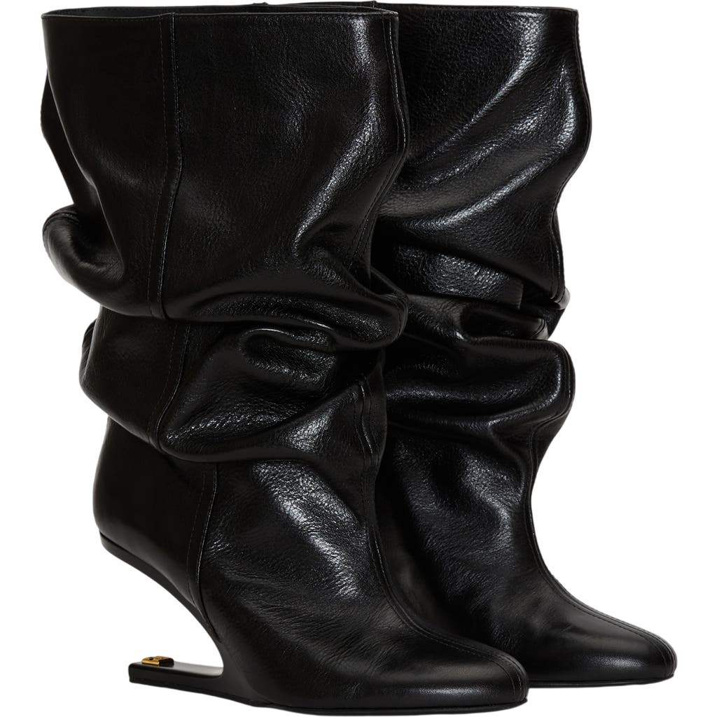 Balmain Balmain No Wedge textured leather ankle boots