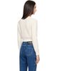 BALMAIN BALMAIN Off-White Buttoned Round Collar Cashmere Cardigan - 3