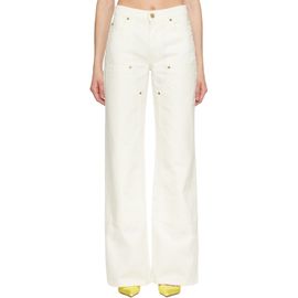 BALMAIN BALMAIN Off-White Loose-Fit Denim Jeans