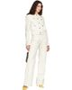 BALMAIN BALMAIN Off-White Loose-Fit Denim Jeans - 4