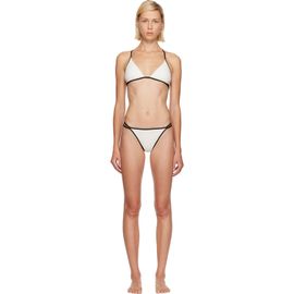 BALMAIN BALMAIN Off-White Monogram Lycra Bikini