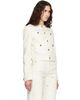 BALMAIN BALMAIN Off-White Patch-Pocket Denim Jacket - 2