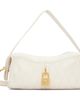 BALMAIN BALMAIN Off-White Small Pulse Smooth Topstitched Leather Bag - 1