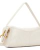 BALMAIN BALMAIN Off-White Small Pulse Smooth Topstitched Leather Bag - 3