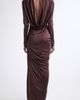 Balmain Balmain Open Back Ruched Viscose Jersey Gown - 2