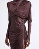 Balmain Balmain Open Back Ruched Viscose Jersey Gown - 4