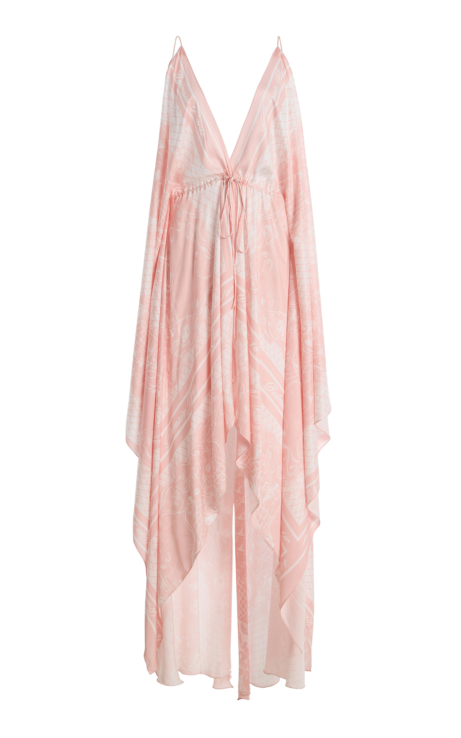Balmain Balmain OpenShoulder FoulardPrint Dress
