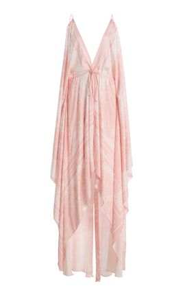 Balmain Balmain OpenShoulder FoulardPrint Dress