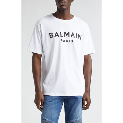 Balmain Balmain Organic Cotton Logo Graphic T-Shirt