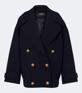 Balmain Balmain Oversized virgin wool peacoat