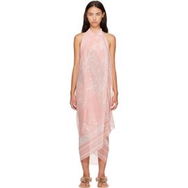 BALMAIN BALMAIN Pink Printed Silk Cover-up